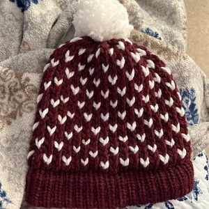 Hand knit beanie